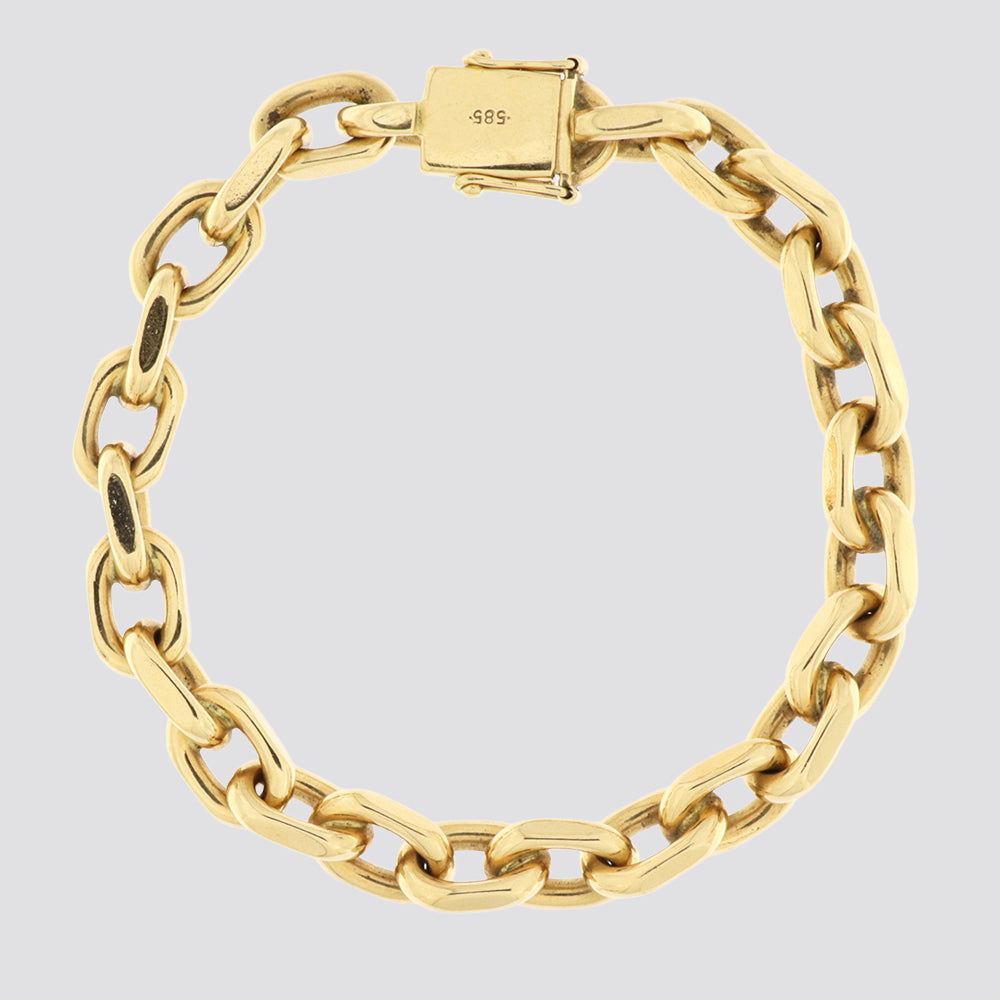 Anker facet armbånd 14kt