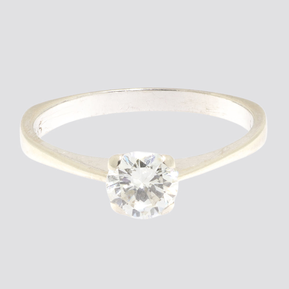 Solitairering 14kt ca.0,80ct h-vs