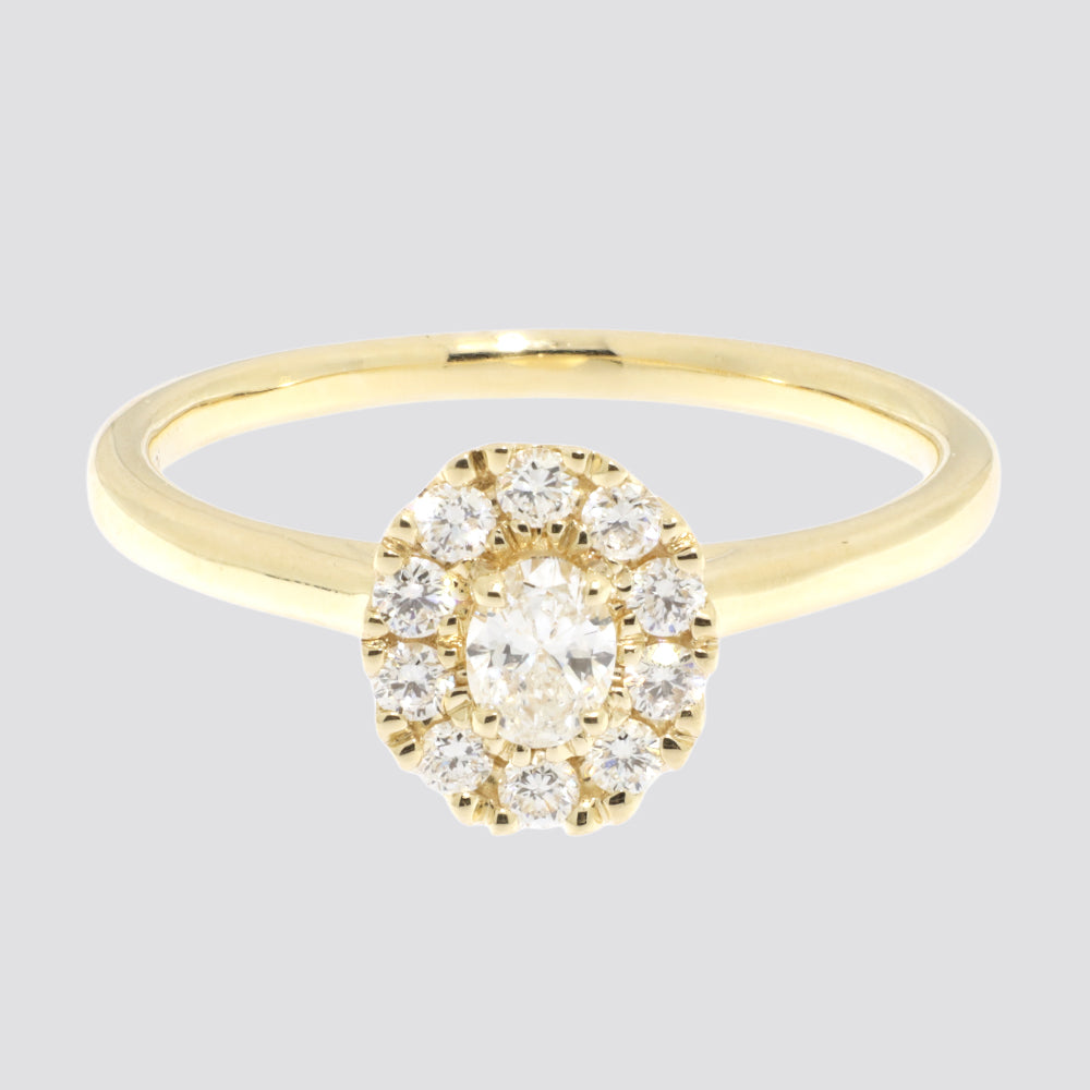 Ring 14kt 0,38ct tw-si