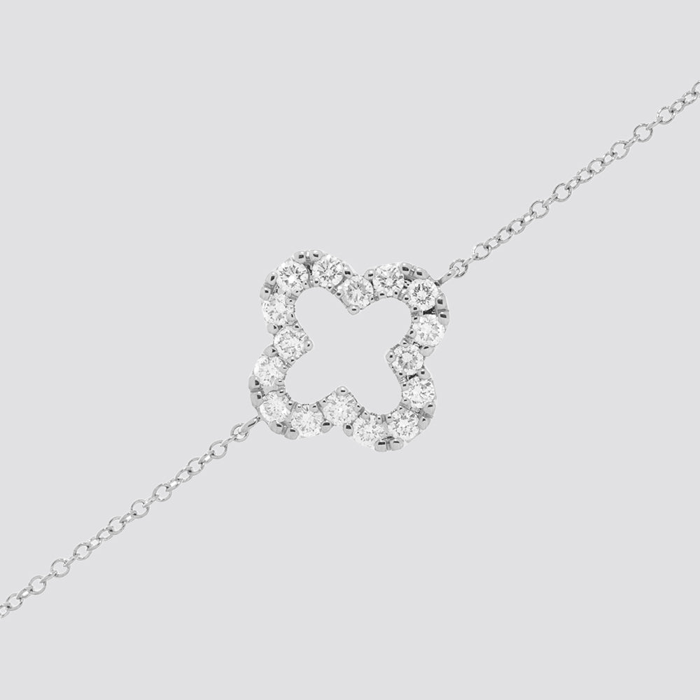Armbånd i 9 kt. guld eller hvidguld med diamanter