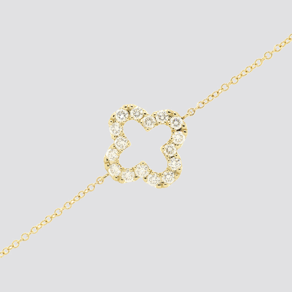 Armbånd i 9 kt. guld eller hvidguld med diamanter