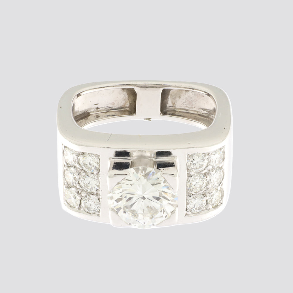 Ring 14kt ca.2,40ct diamanter