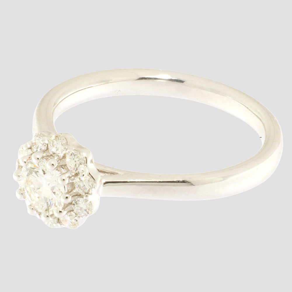 Diamantring i 9 kt. guld eller hvidguld – 0,56 ct.