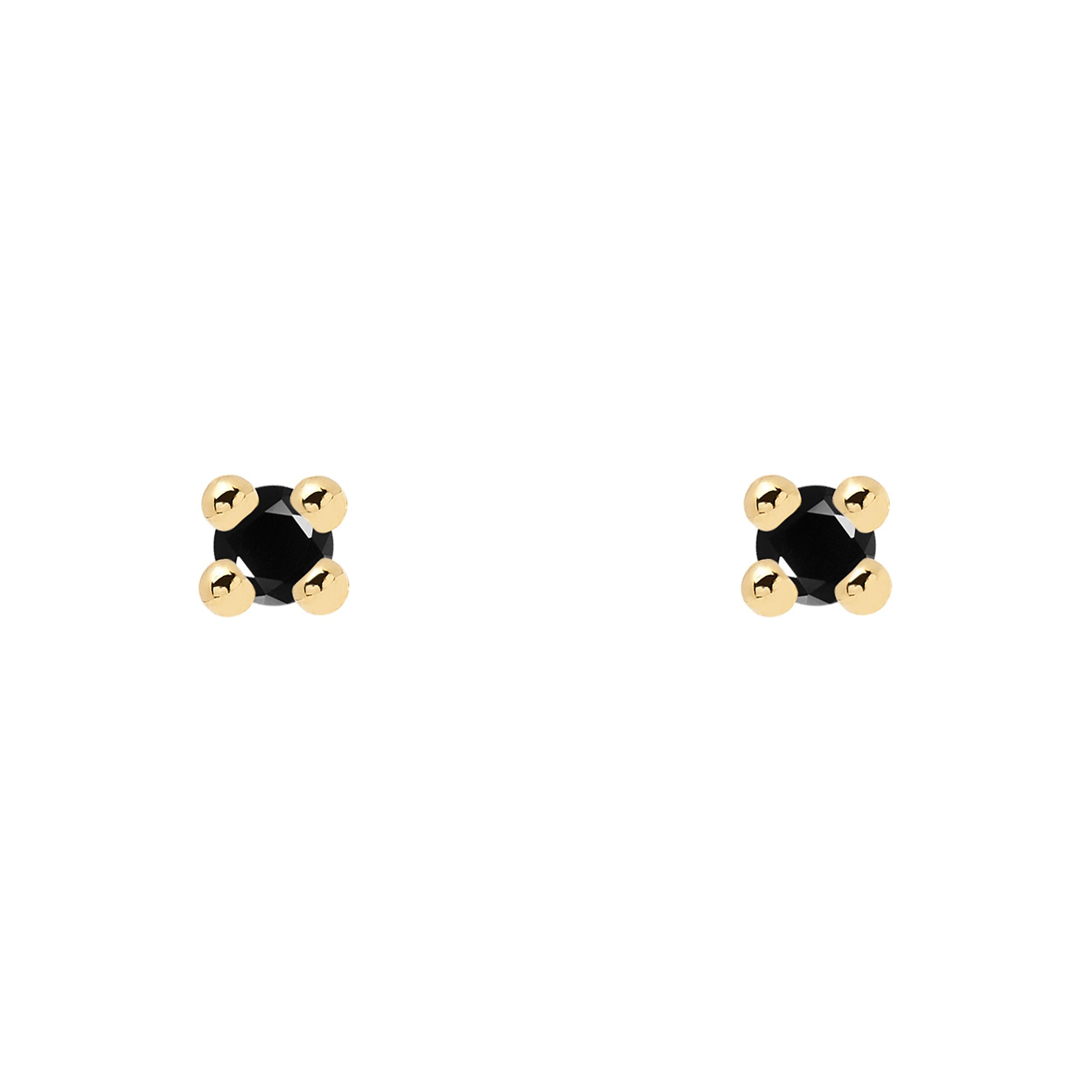 BLACK ESSENTIA GOLD EARRINGS