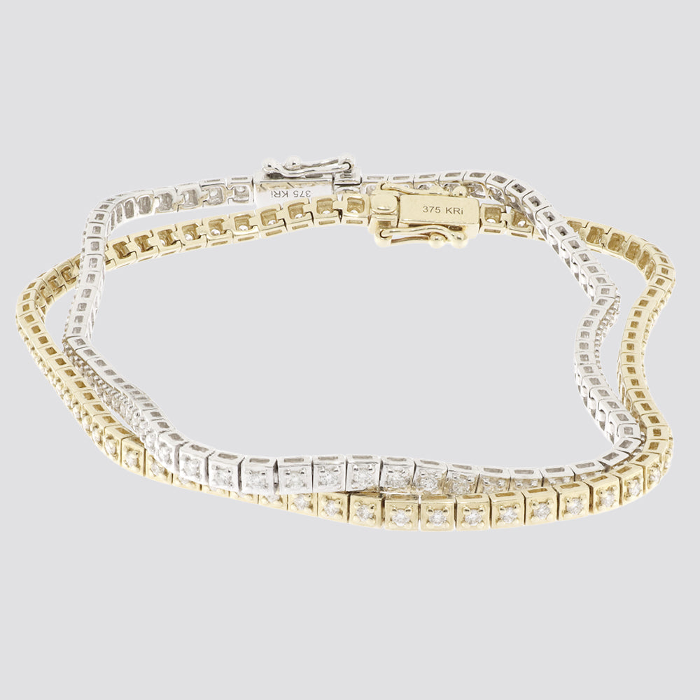 Tennisarmbånd 0,53 ct. i 9 kt hvidguld eller guld