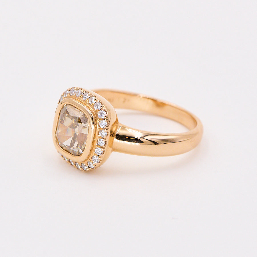 Rosetring i 18 kt. Rosaguld med 2,33 ct. BR.SI1 og 0,25 ct. TW.SI Diamanter