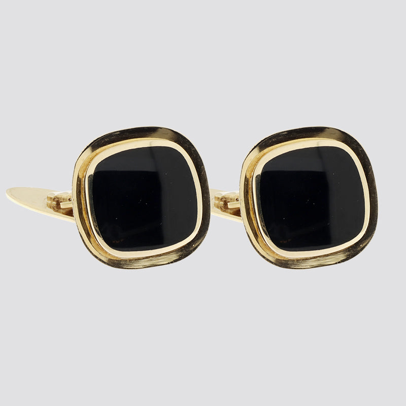 Manchetknapper 14kt onyx