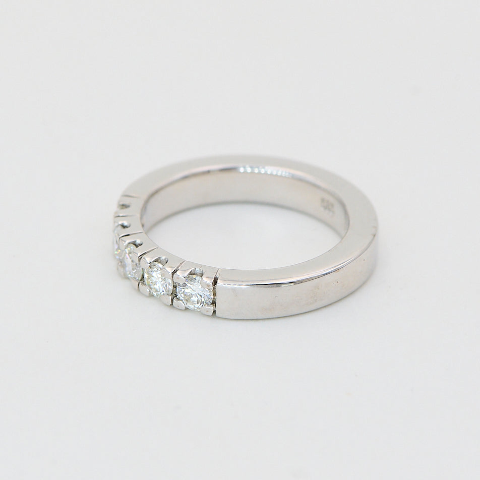 Alliancerring 14kt hvidguld ca. 0,40ct TW-SI