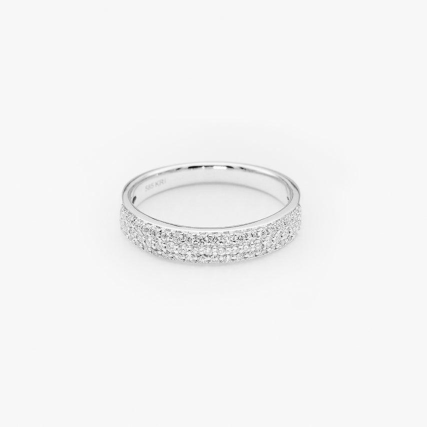 Pavé Ring 14kt 0,45CT W-SI