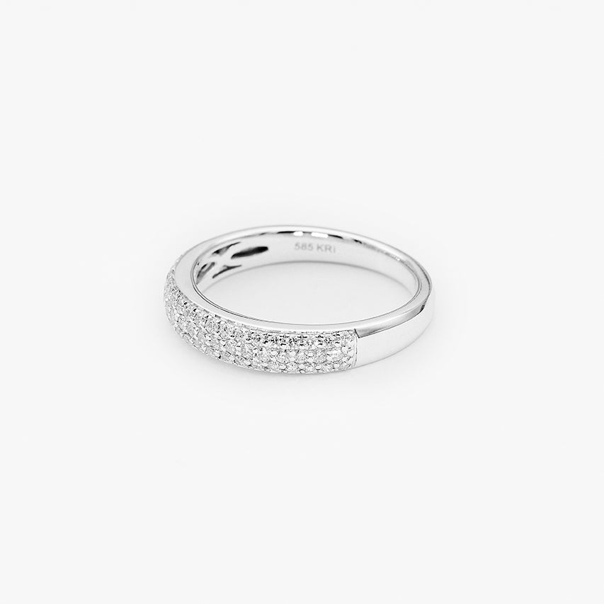 Pavé Ring 14kt 0,45CT W-SI