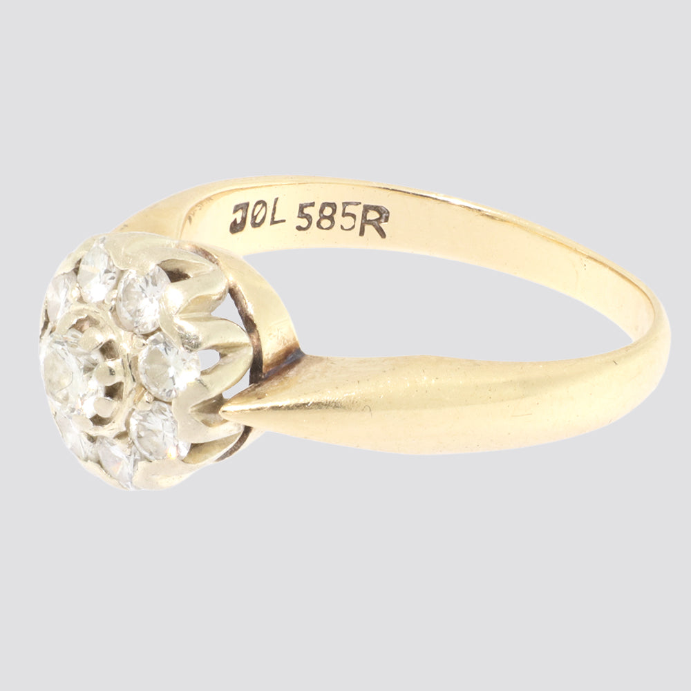 Rossetring 14kt ca.0,35ct tw-vs
