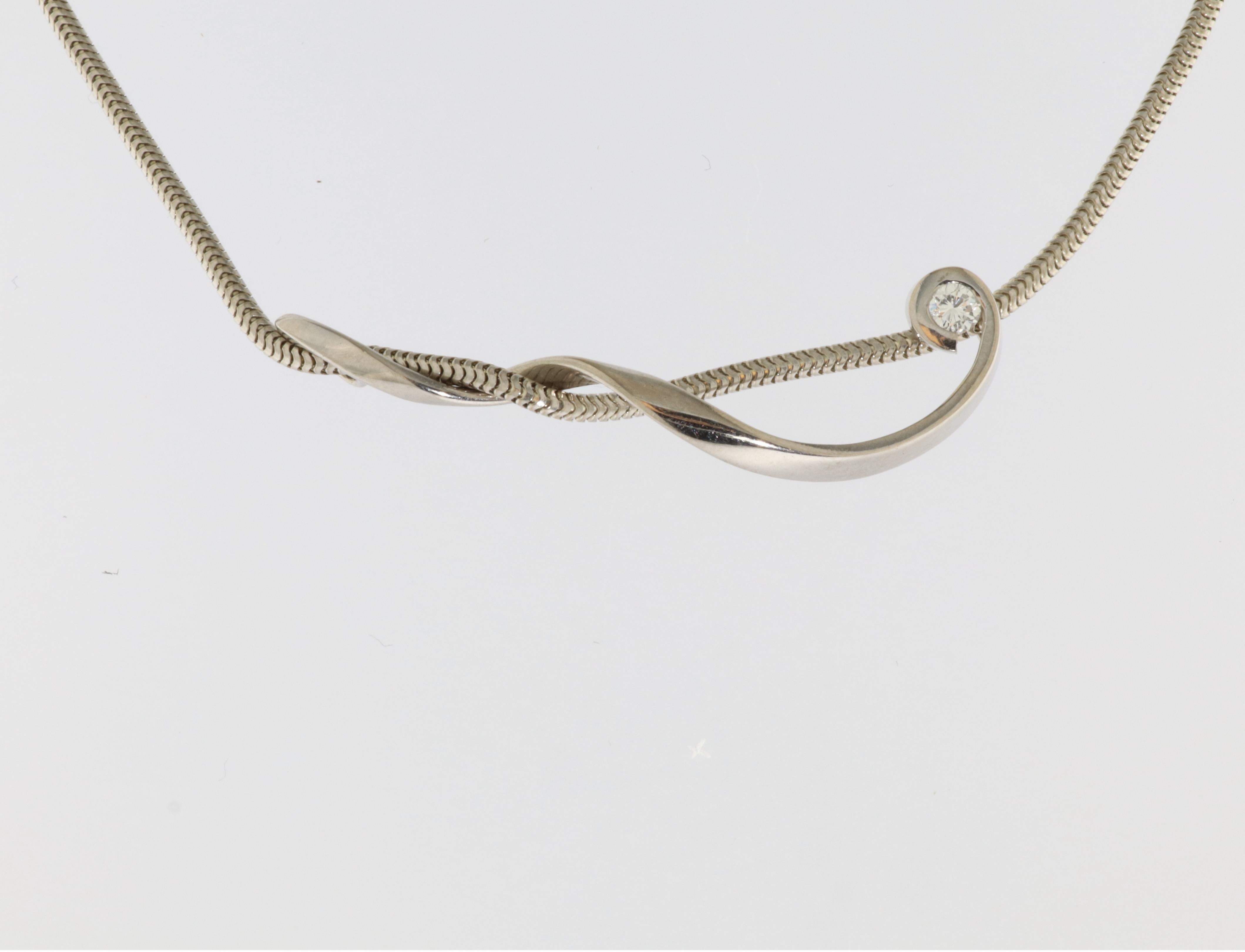 Collier 14kt ca.0,15ct tw-vs