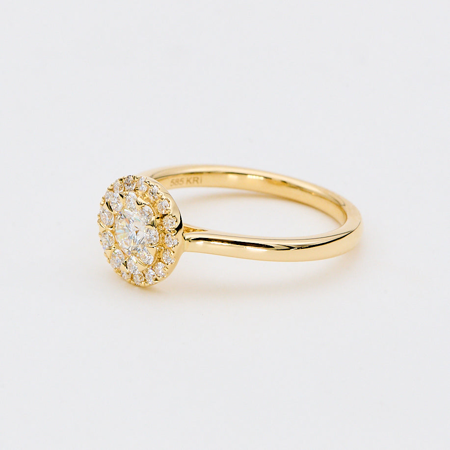 Roset Ring i 14 kt. guld med 0,62 ct. TW-SI