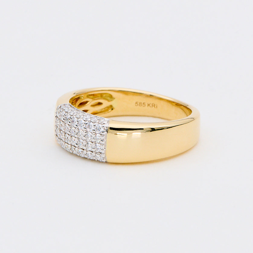 Pavé ring i 14 kt. guld 0,39 ct. TW-SI