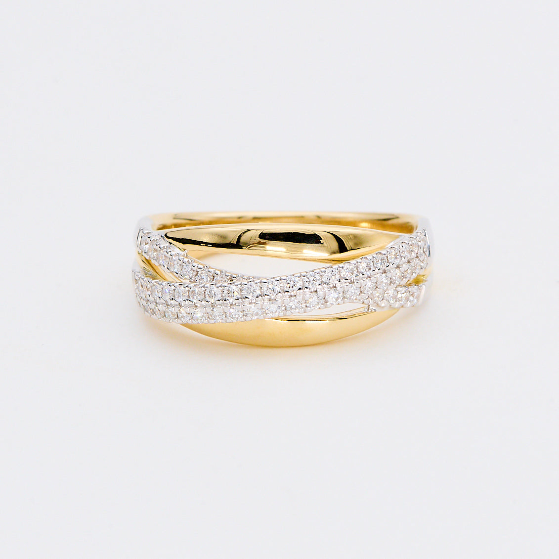 14 kt. Guld Ring med 0,41 ct. TW.SI diamanter