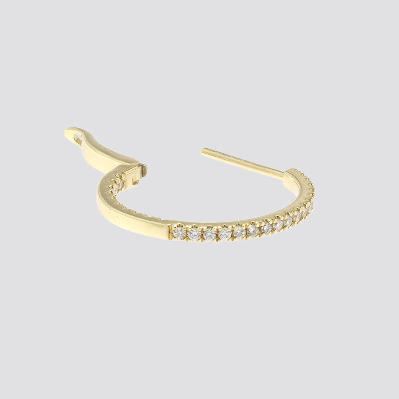 Hoops Øreringe i 9 kt. Guld eller Hvidguld med 0,37 ct. W-SI Diamanter